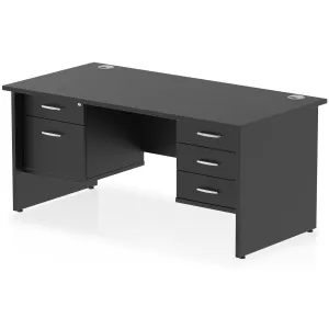 Impulse Panel End Rectangular Office Desk with Storage