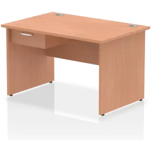 Impulse Panel End Rectangular Office Desk with Storage