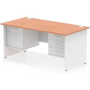 Impulse Panel End Rectangular Office Desk with Storage