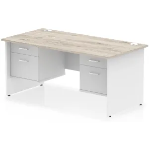 Impulse Panel End Rectangular Office Desk with Storage