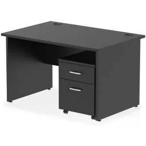Impulse Panel End Rectangular Office Desk with Storage