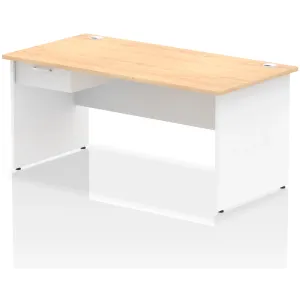 Impulse Panel End Rectangular Office Desk with Storage