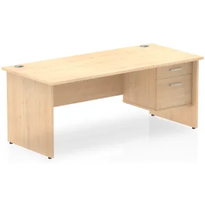 Impulse Panel End Rectangular Office Desk with Storage