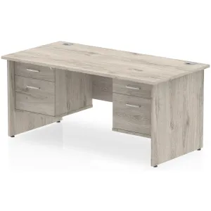 Impulse Panel End Rectangular Office Desk with Storage