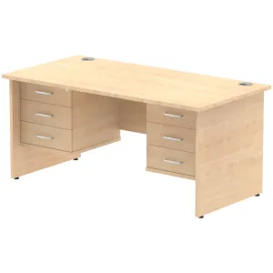 Impulse Panel End Rectangular Office Desk with Storage