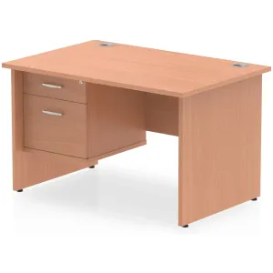 Impulse Panel End Rectangular Office Desk with Storage
