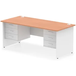 Impulse Panel End Rectangular Office Desk with Storage
