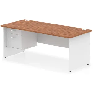 Impulse Panel End Rectangular Office Desk with Storage