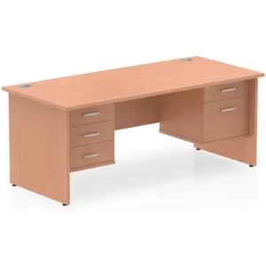 Impulse Panel End Rectangular Office Desk with Storage