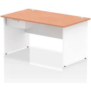 Impulse Panel End Rectangular Office Desk with Storage