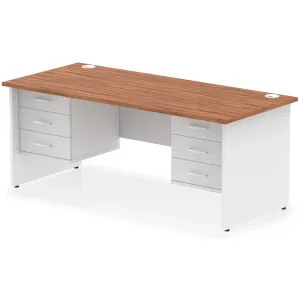 Impulse Panel End Rectangular Office Desk with Storage