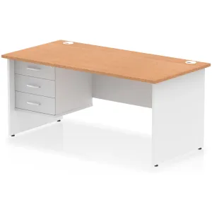 Impulse Panel End Rectangular Office Desk with Storage