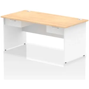 Impulse Panel End Rectangular Office Desk with Storage