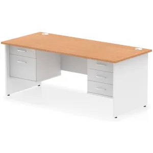 Impulse Panel End Rectangular Office Desk with Storage