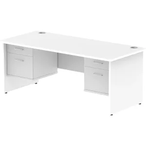 Impulse Panel End Rectangular Office Desk with Storage