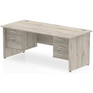 Impulse Panel End Rectangular Office Desk with Storage