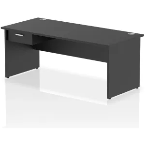 Impulse Panel End Rectangular Office Desk with Storage