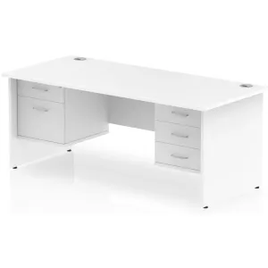 Impulse Panel End Rectangular Office Desk with Storage