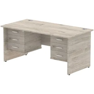 Impulse Panel End Rectangular Office Desk with Storage