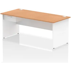 Impulse Panel End Rectangular Office Desk with Storage
