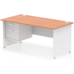 Impulse Panel End Rectangular Office Desk with Storage