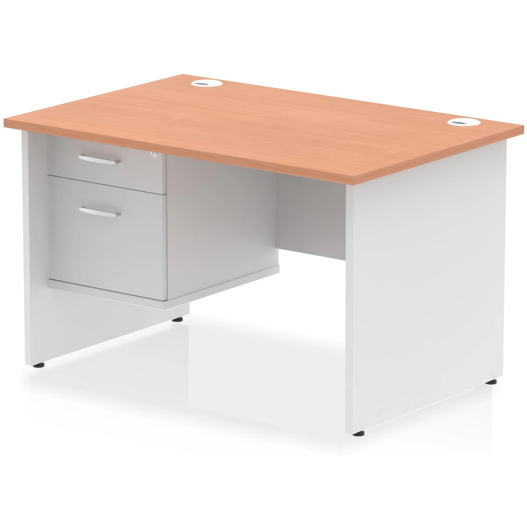 Impulse Panel End Rectangular Office Desk with Storage