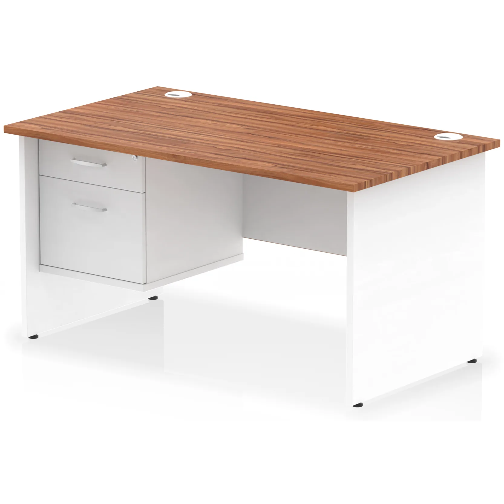 Impulse Panel End Rectangular Office Desk with Storage