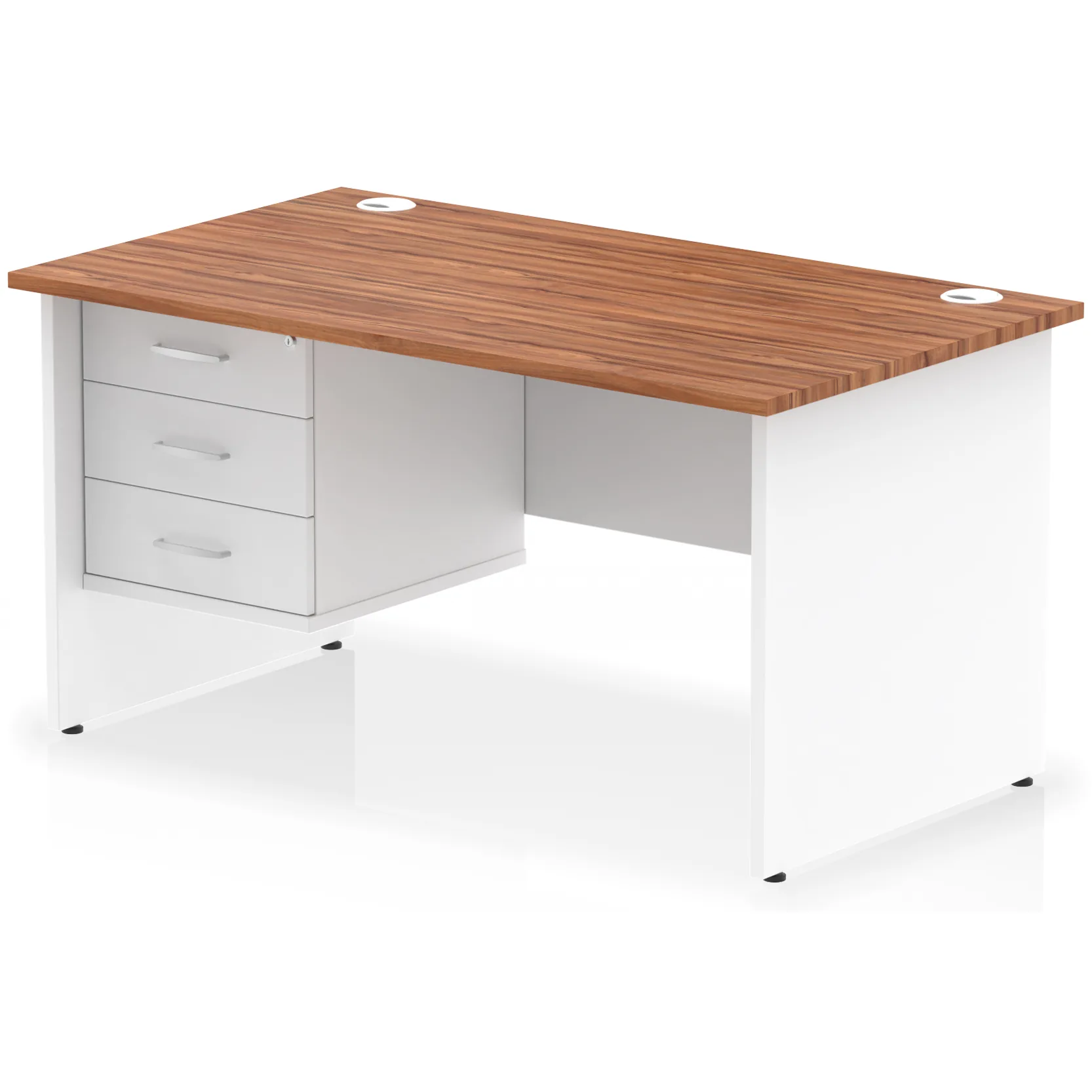 Impulse Panel End Rectangular Office Desk with Storage
