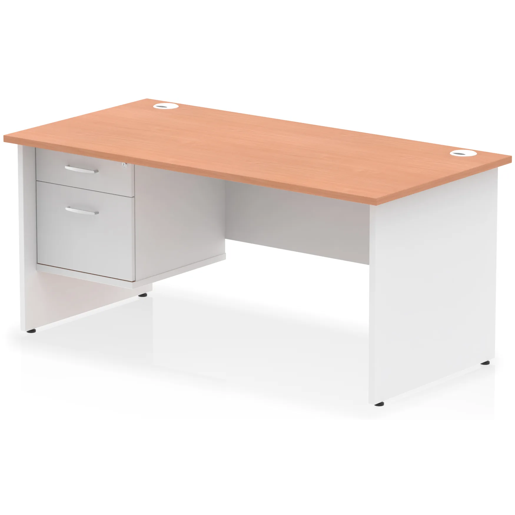Impulse Panel End Rectangular Office Desk with Storage