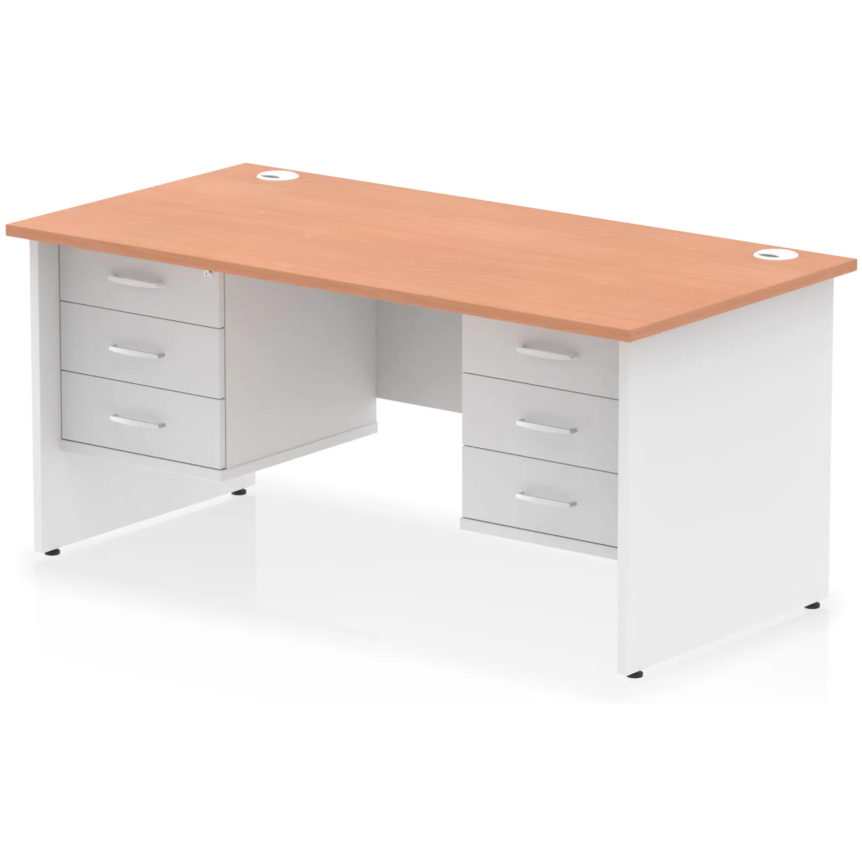Impulse Panel End Rectangular Office Desk with Storage