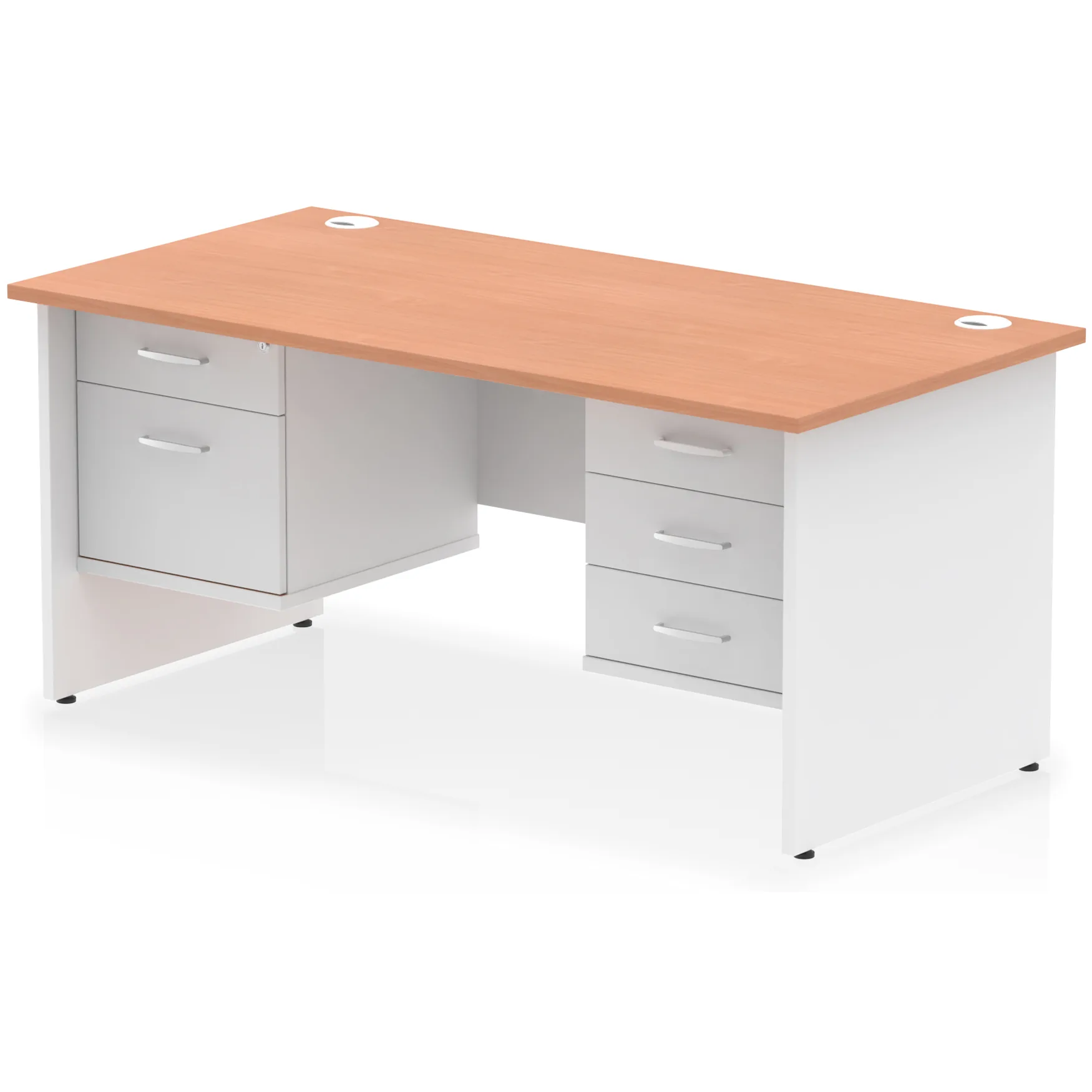 Impulse Panel End Rectangular Office Desk with Storage