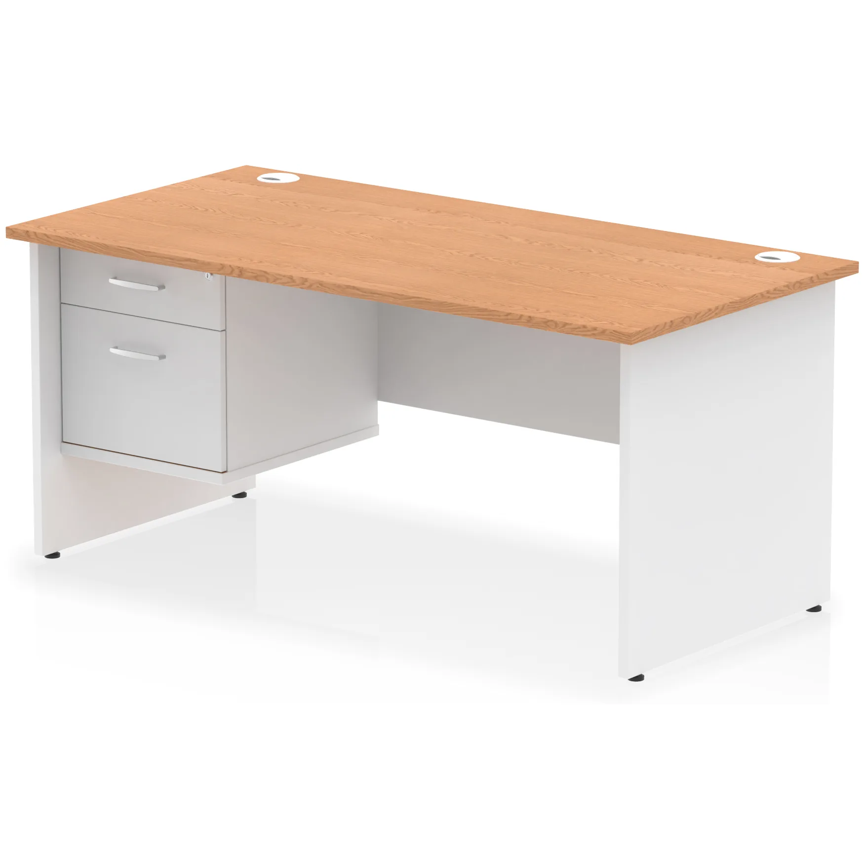 Impulse Panel End Rectangular Office Desk with Storage