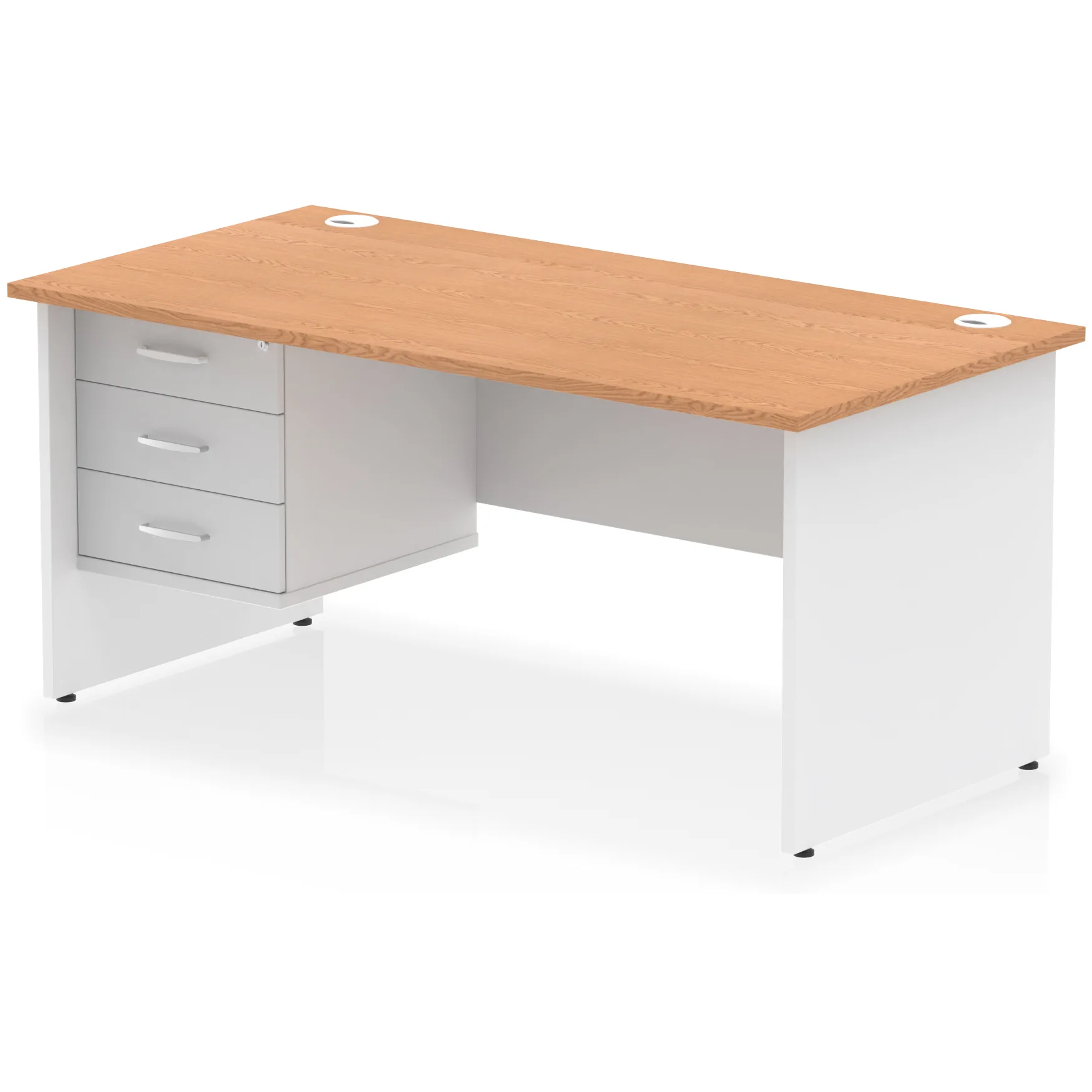Impulse Panel End Rectangular Office Desk with Storage