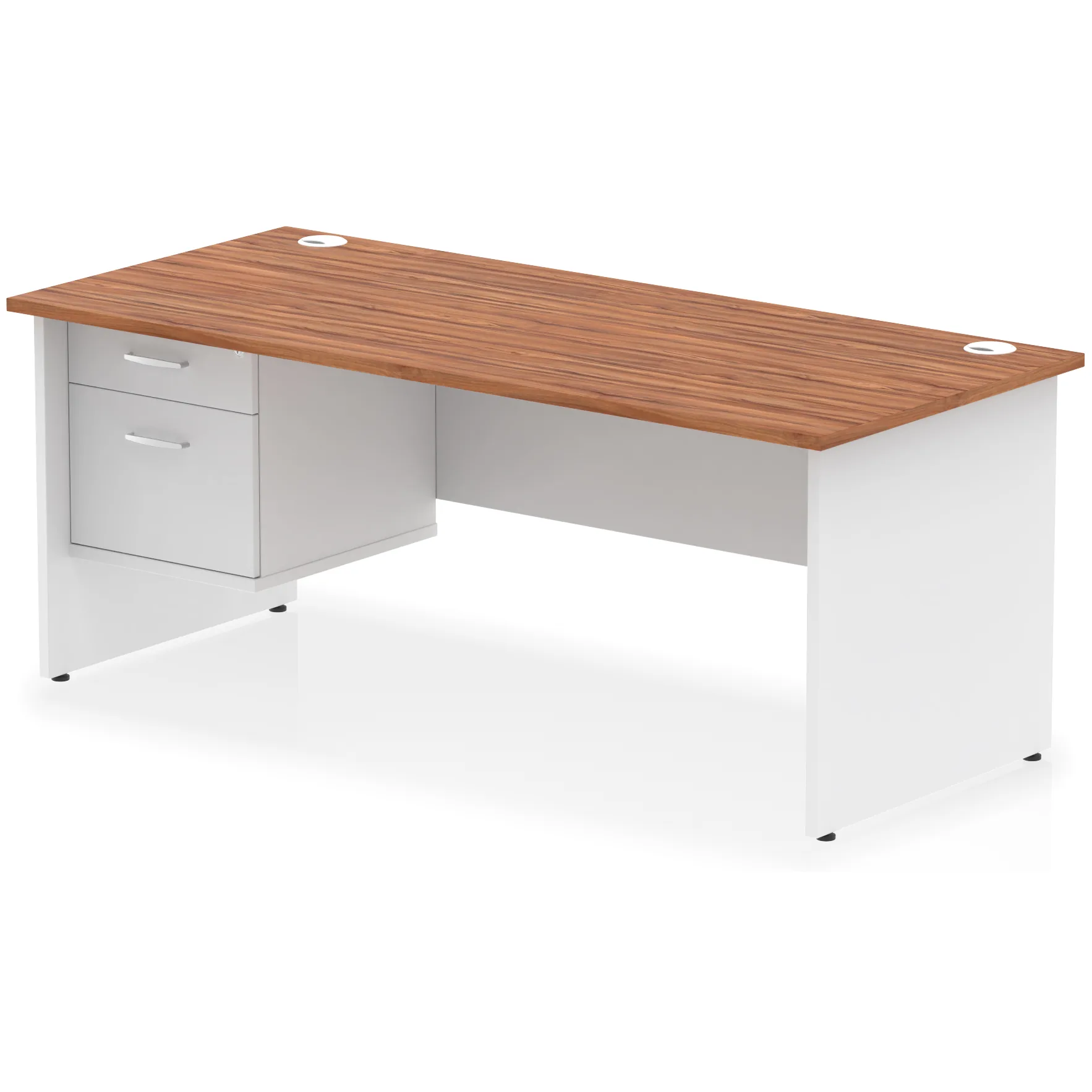 Impulse Panel End Rectangular Office Desk with Storage