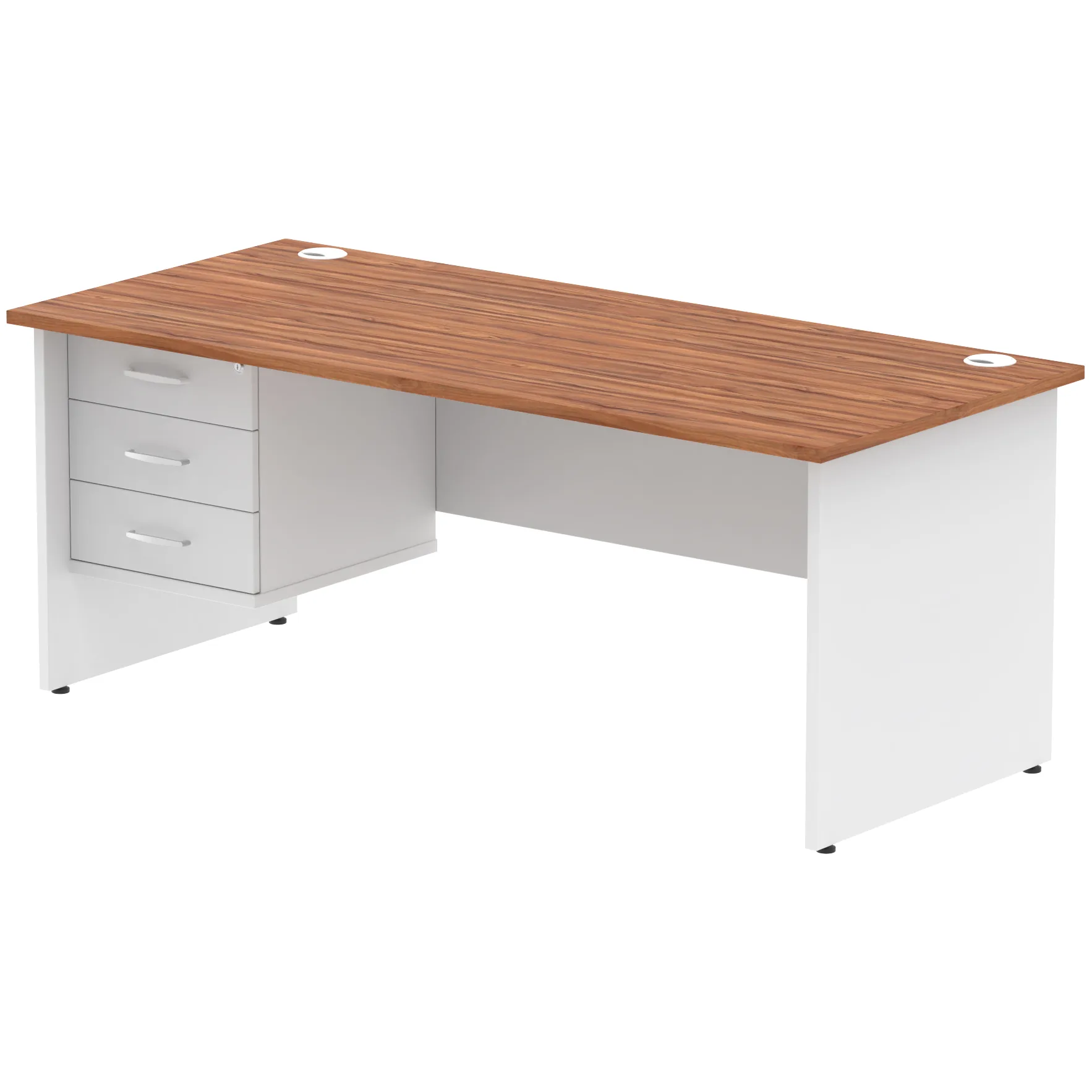 Impulse Panel End Rectangular Office Desk with Storage