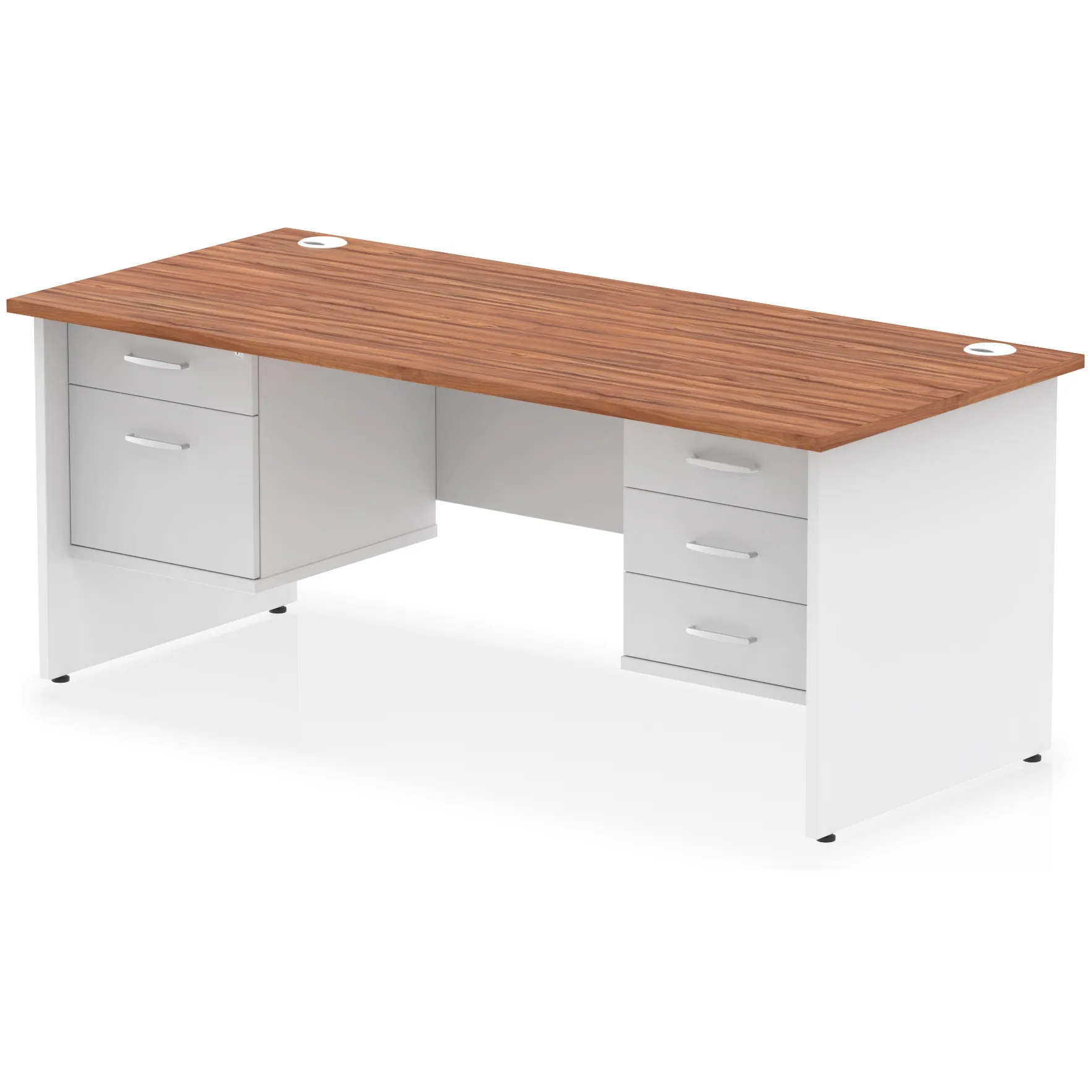 Impulse Panel End Rectangular Office Desk with Storage