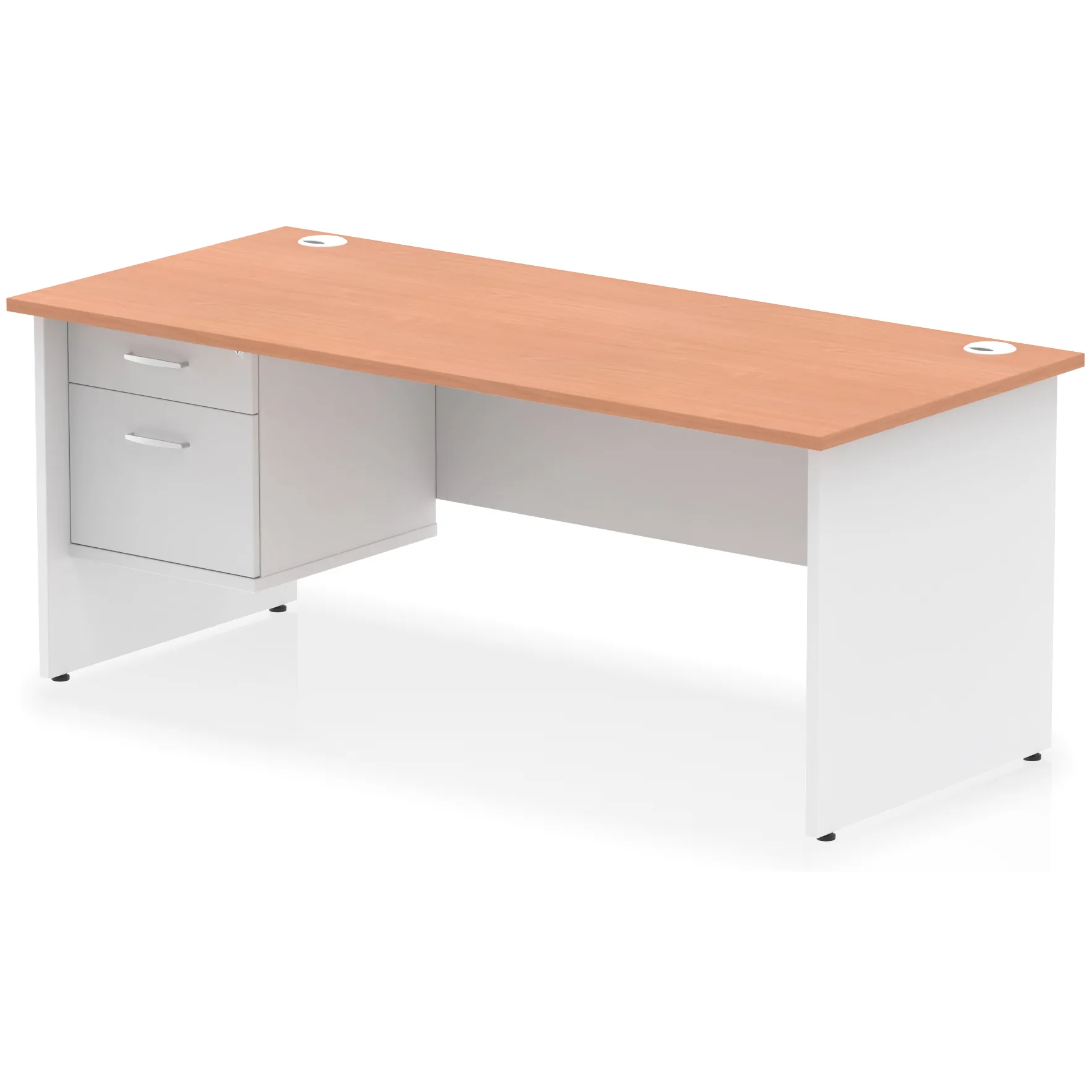 Impulse Panel End Rectangular Office Desk with Storage