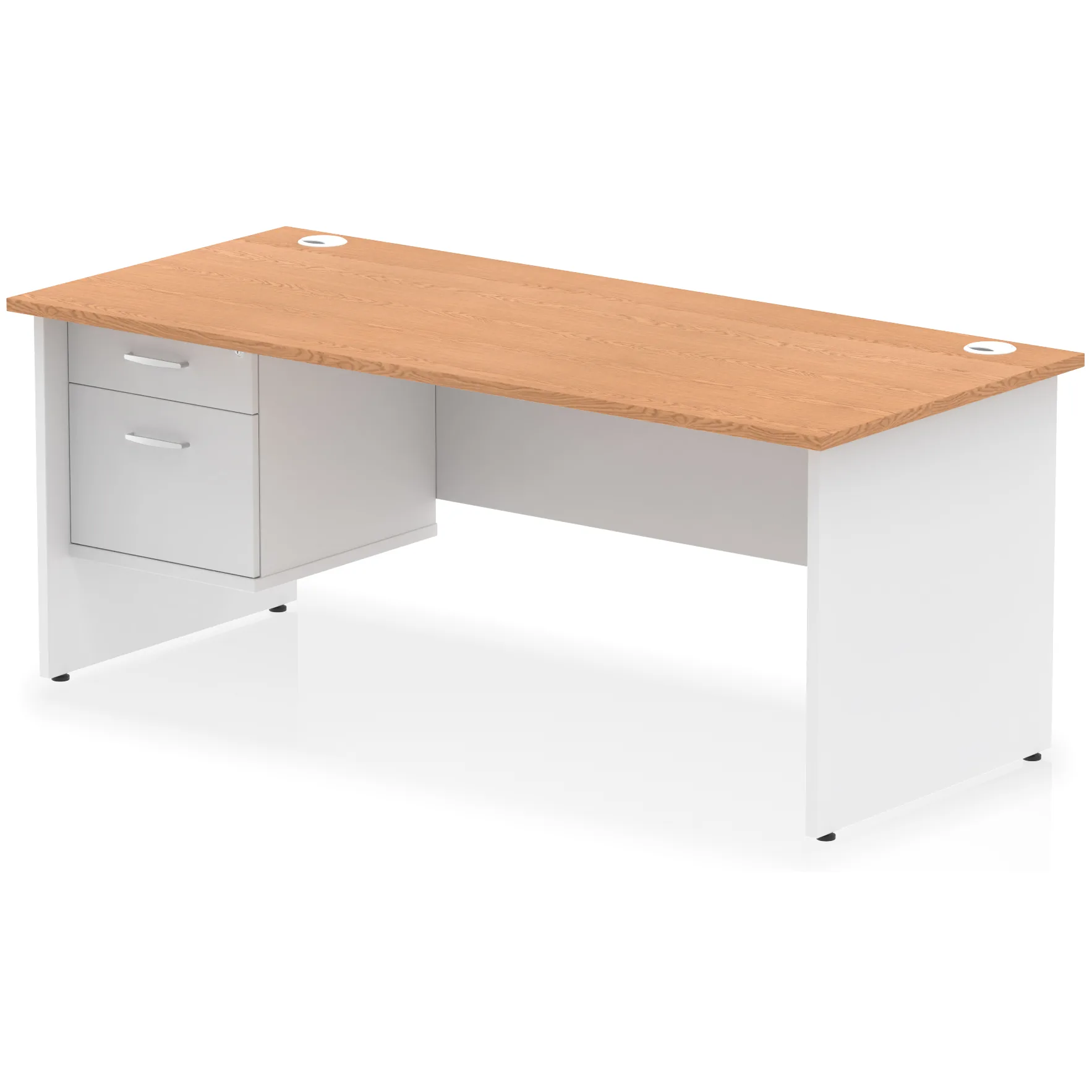 Impulse Panel End Rectangular Office Desk with Storage