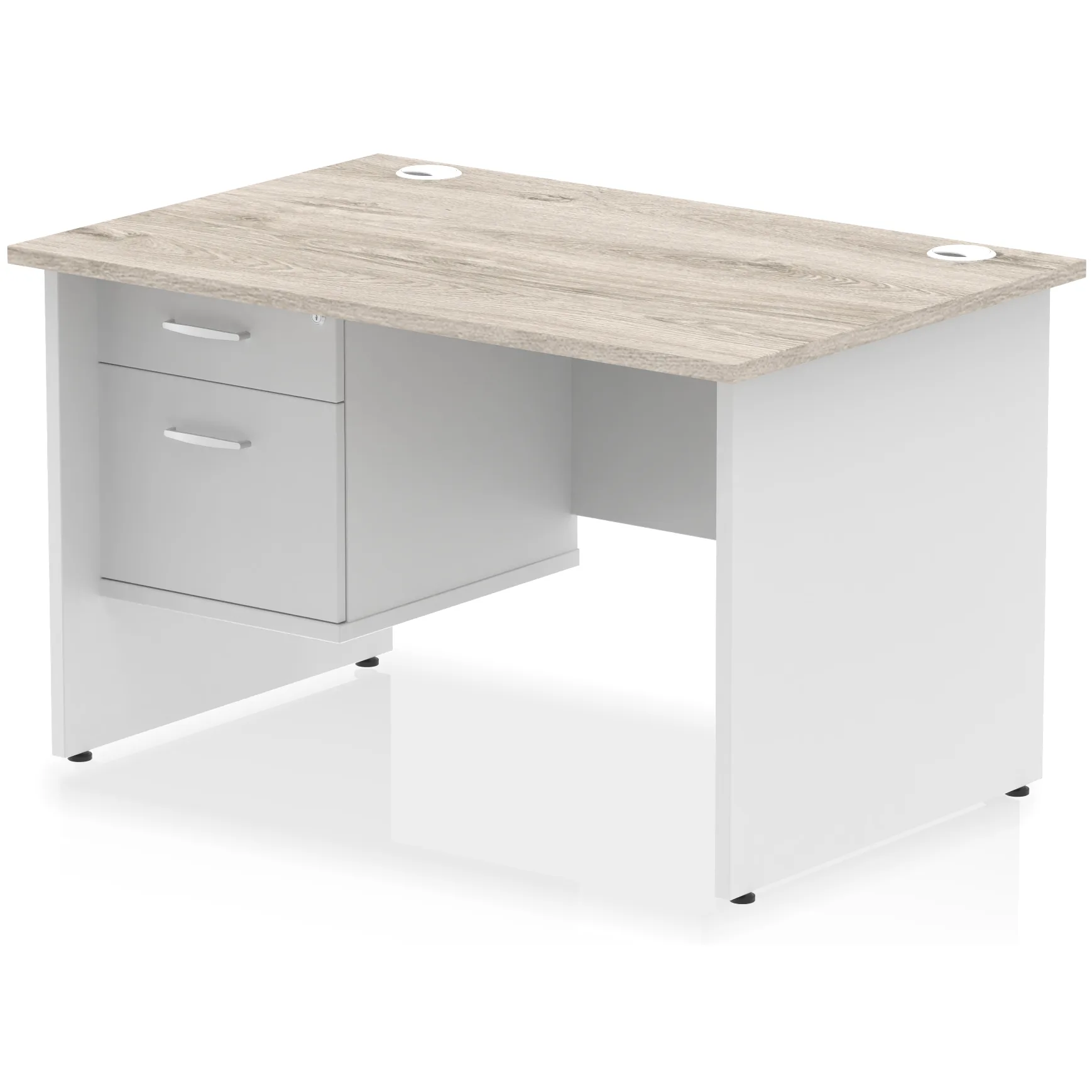 Impulse Panel End Rectangular Office Desk with Storage