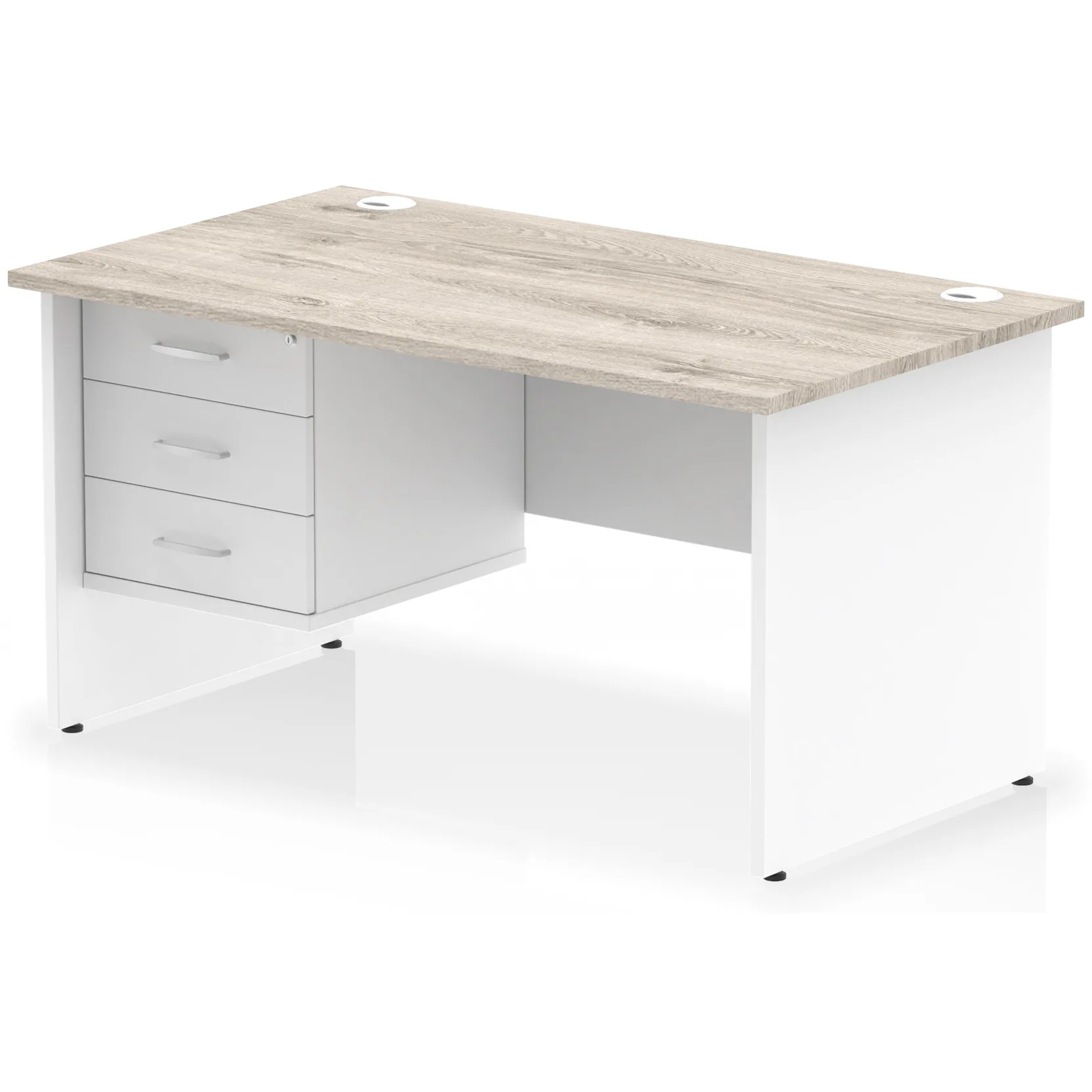 Impulse Panel End Rectangular Office Desk with Storage