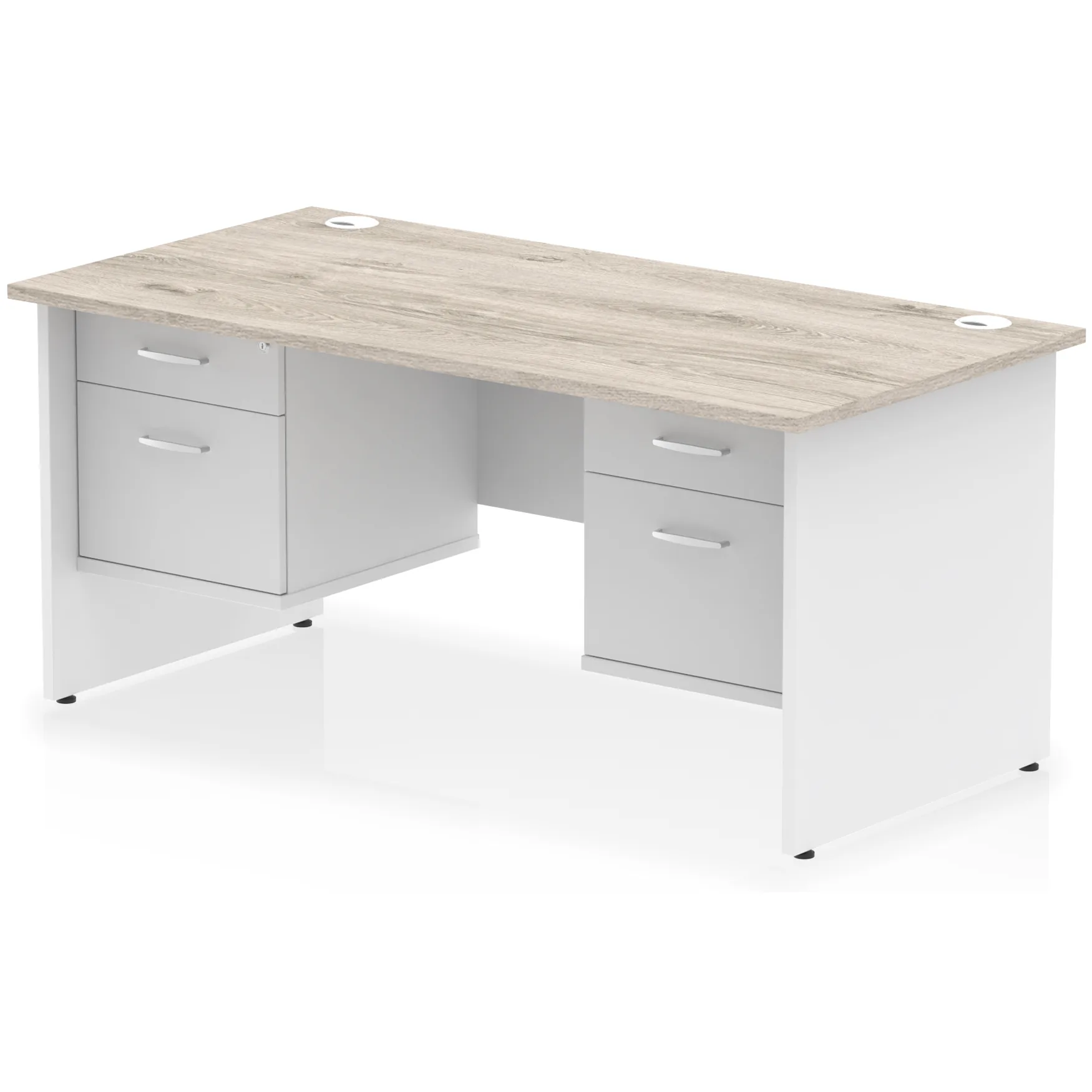 Impulse Panel End Rectangular Office Desk with Storage