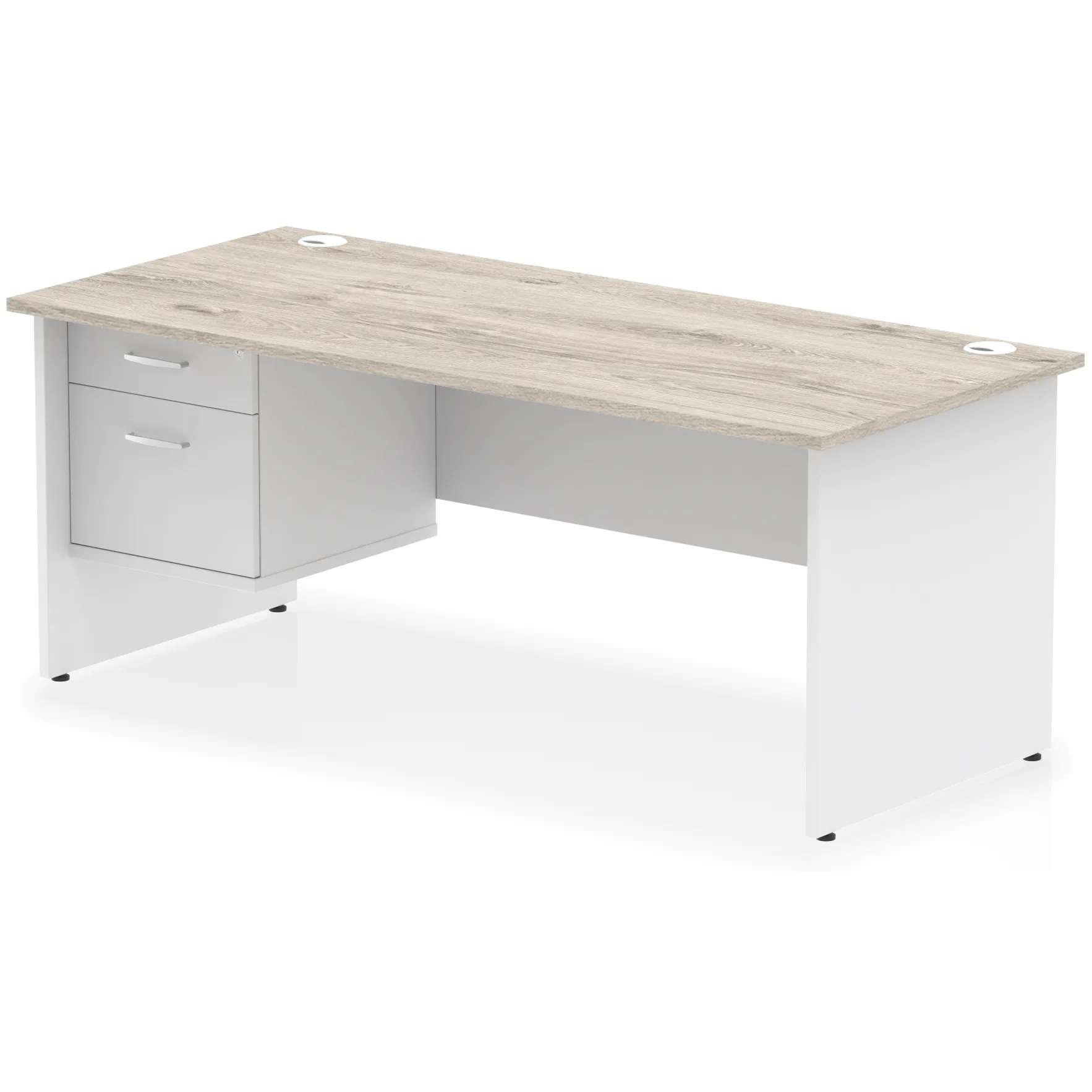 Impulse Panel End Rectangular Office Desk with Storage