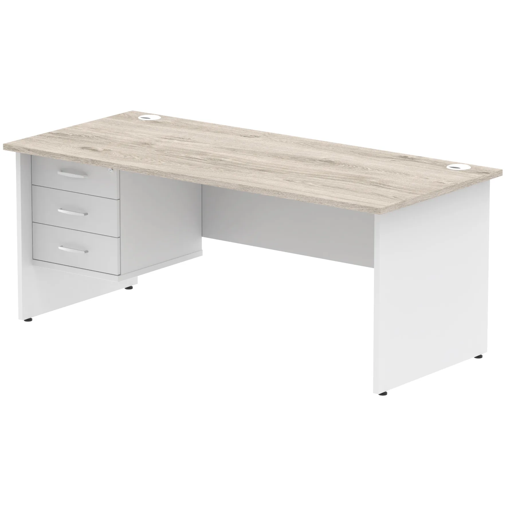 Impulse Panel End Rectangular Office Desk with Storage