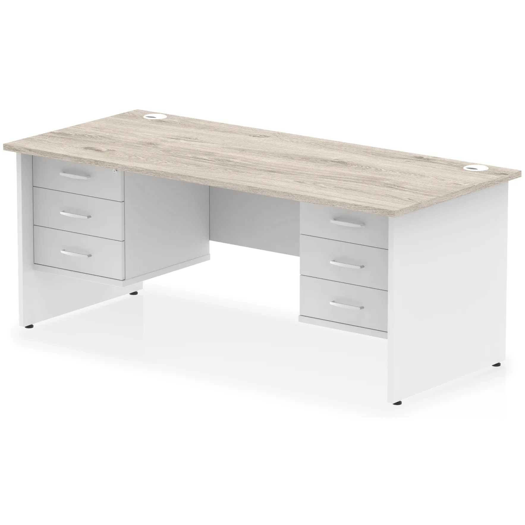 Impulse Panel End Rectangular Office Desk with Storage