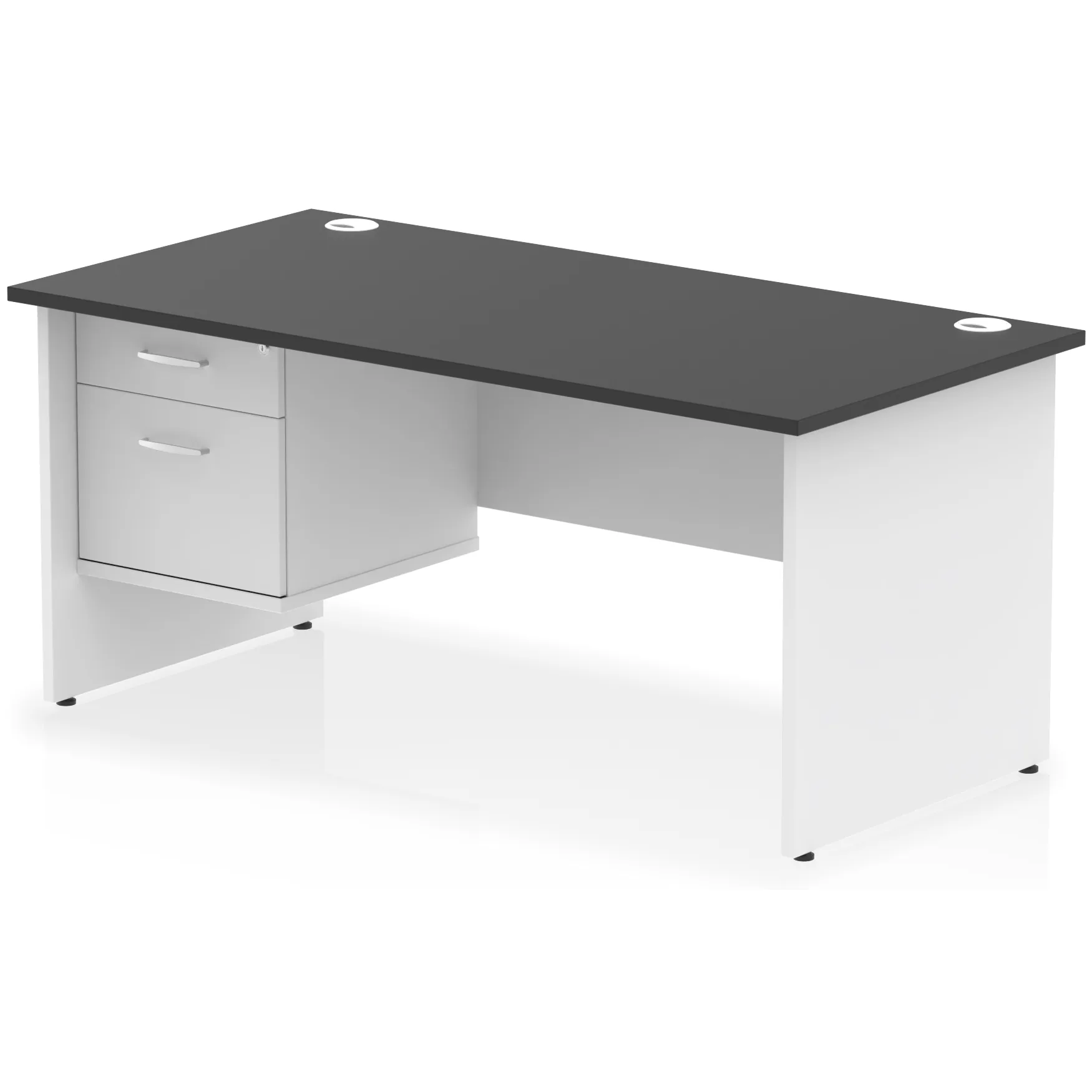 Impulse Panel End Rectangular Office Desk with Storage