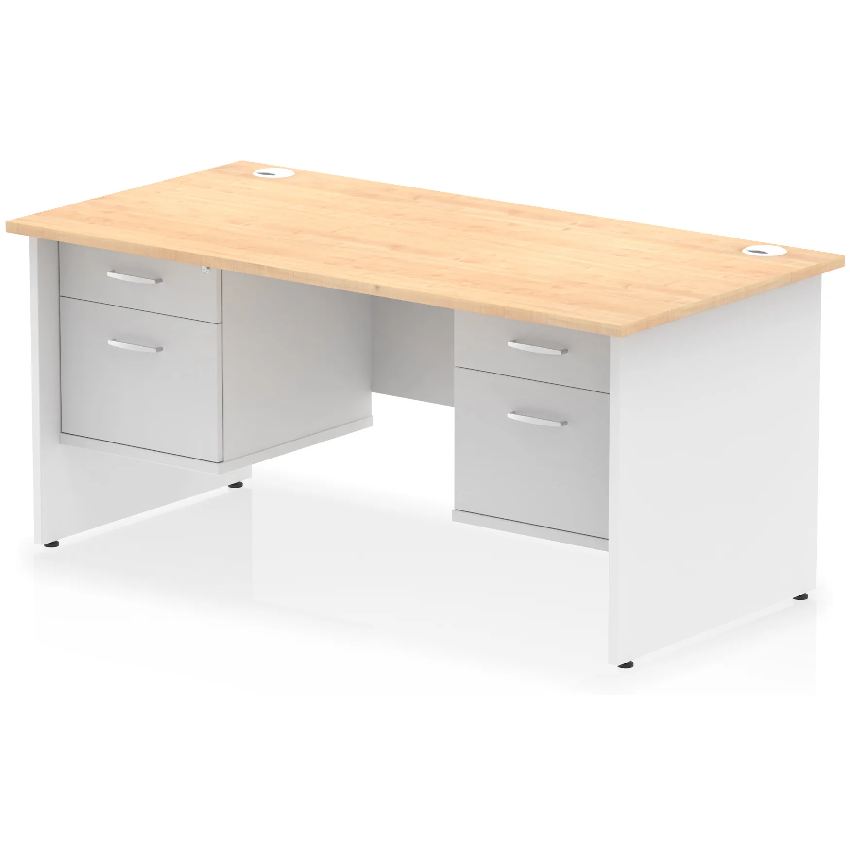 Impulse Panel End Rectangular Office Desk with Storage