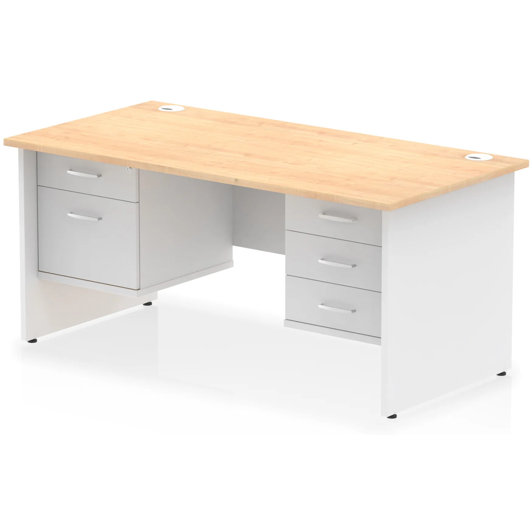 Impulse Panel End Rectangular Office Desk with Storage