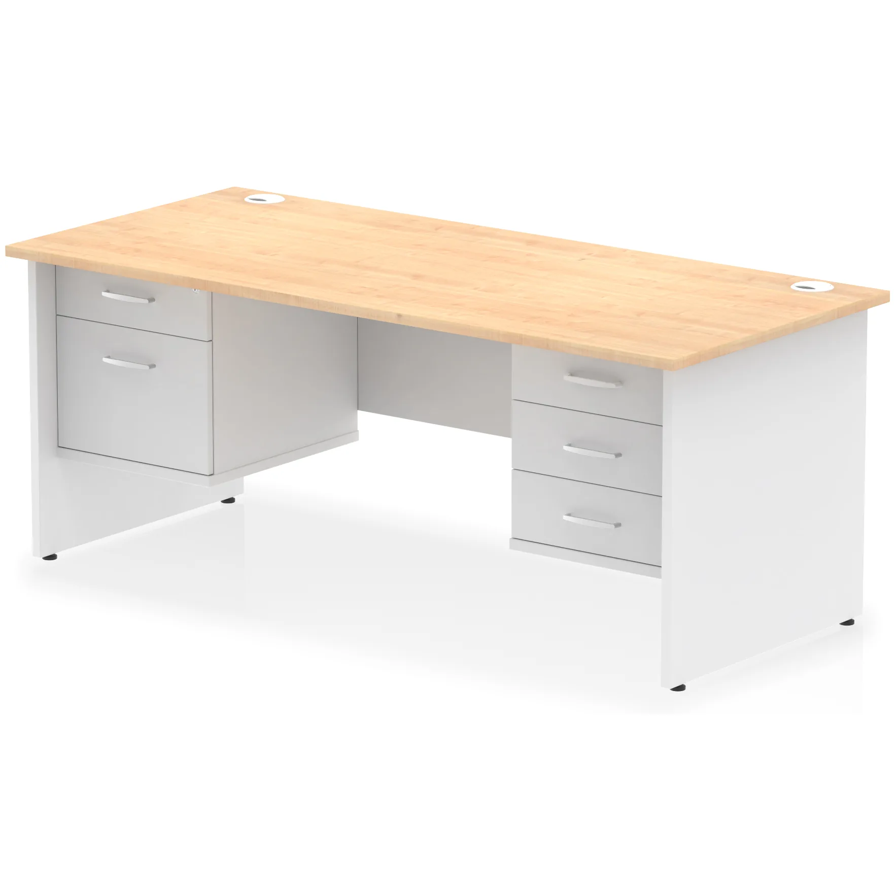 Impulse Panel End Rectangular Office Desk with Storage