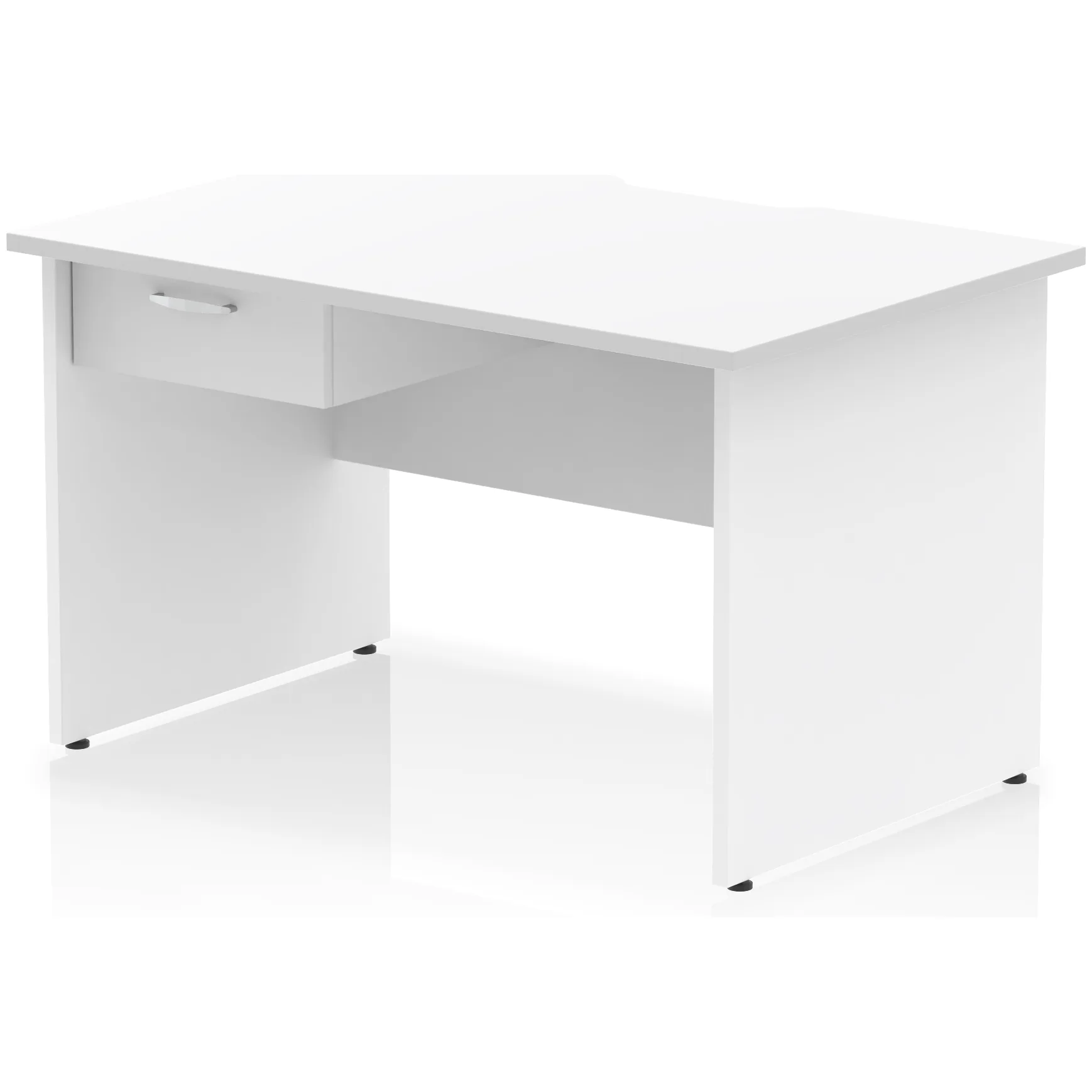 Impulse Panel End Scalloped Rectangular Desk with Storage