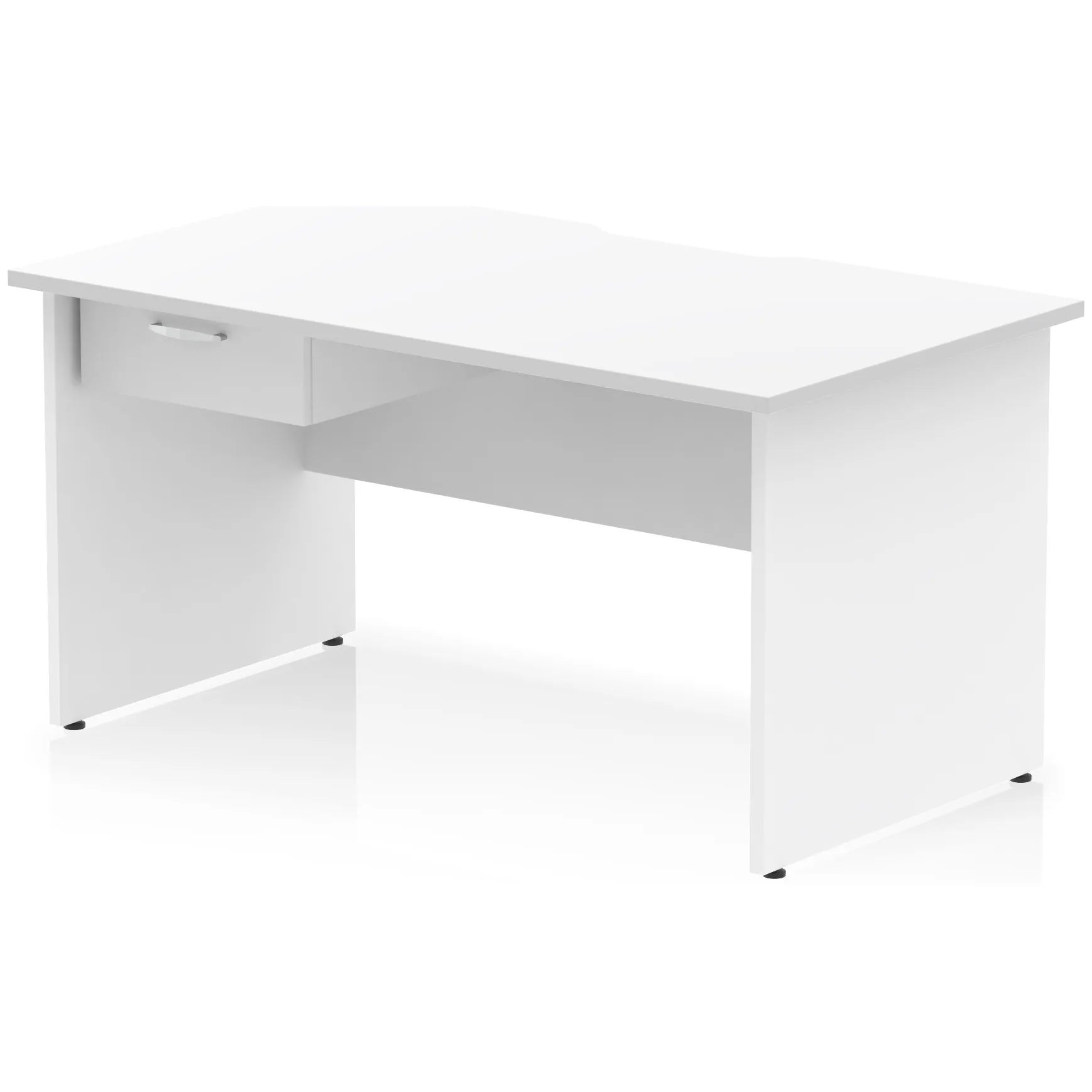 Impulse Panel End Scalloped Rectangular Desk with Storage